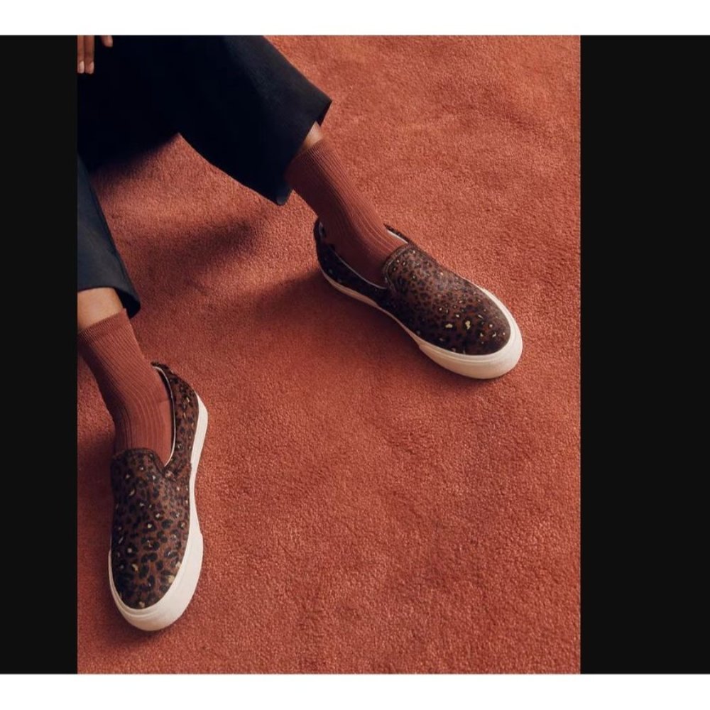 MADEWELL Sidewalk Sneaker Shoes Calf Hair 7 NEW $98 - Picture 2 of 10